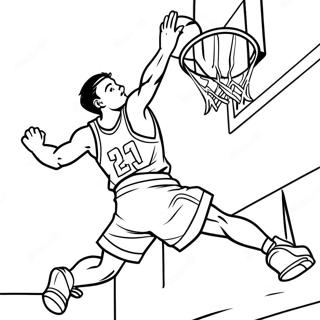 Exciting Slam Dunk Action Coloring Page 50844-40586