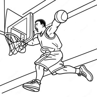 Exciting Slam Dunk Action Coloring Page 50844-40587