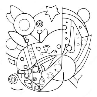 Kandinsky Abstract Shapes Coloring Page 50853-40589