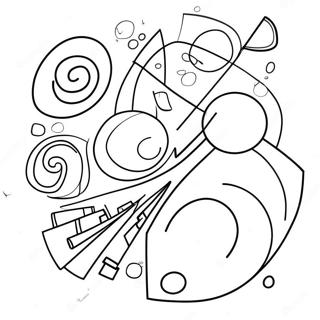 Kandinsky Abstract Shapes Coloring Page 50853-40590