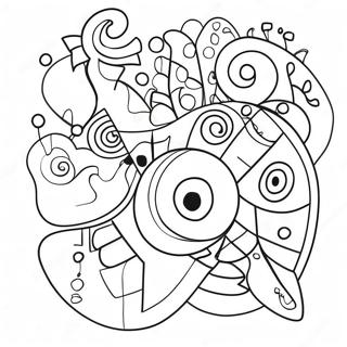 Kandinsky Abstract Shapes Coloring Page 50853-40592