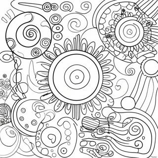 Kandinsky Colorful Circles Coloring Page 50854-40603