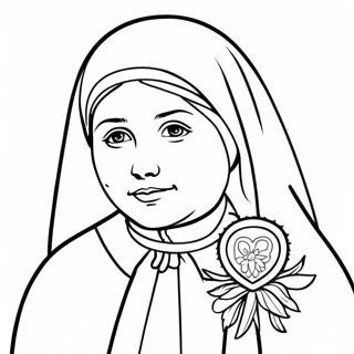 St Bernadette Coloring Page 50863-40596