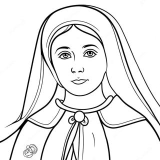 Beautiful St Bernadette Coloring Page 50864-40598