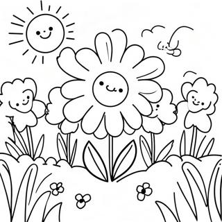 Beautiful Flower Garden Coloring Page 50873-40606