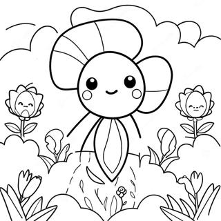 Beautiful Flower Garden Coloring Page 50873-40607