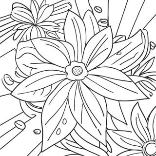 Colorful Tropical Flowers Coloring Page 50874-40611