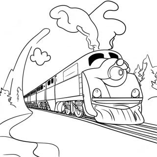 Magical Polar Express Journey Coloring Page 5087-4178