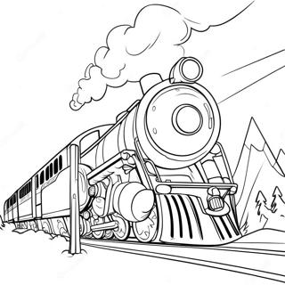 Magical Polar Express Journey Coloring Page 5087-4180