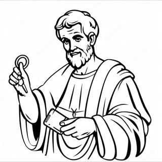 Saint Peter Holding The Keys Coloring Page 50894-40625