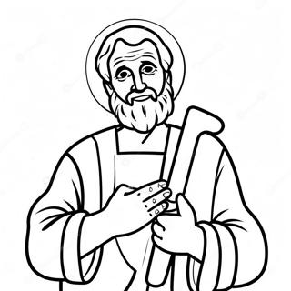 Saint Peter Holding The Keys Coloring Page 50894-40626