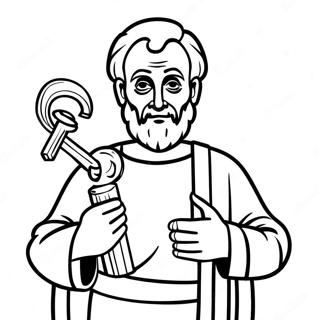 Saint Peter Holding The Keys Coloring Page 50894-40627