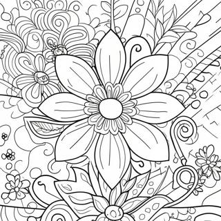 Simple Flower Border Coloring Pages