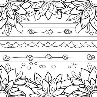 Simple Flower Border Coloring Page 50903-40638