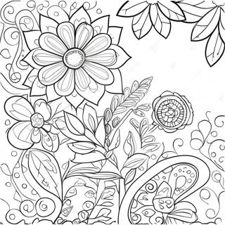 Simple Flower Border Coloring Page 50903-40639