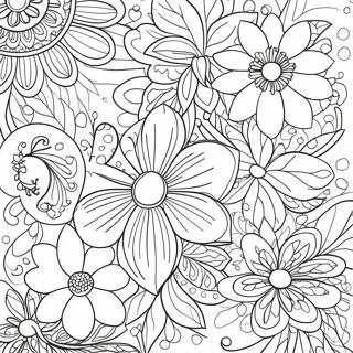 Beautiful Flower Border Coloring Page 50904-40632