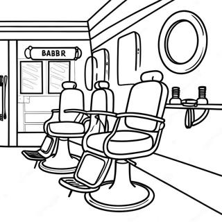 Barber Shop Coloring Page 50913-40634