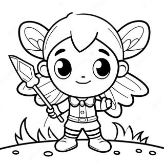 Brave Boy Fairy With Magic Wand Coloring Page 50924-40649