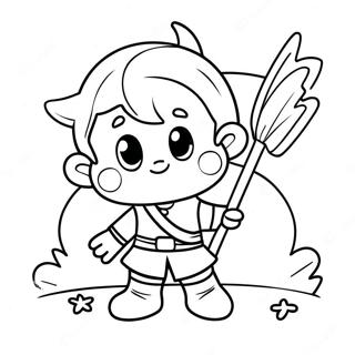 Brave Boy Fairy With Magic Wand Coloring Page 50924-40650