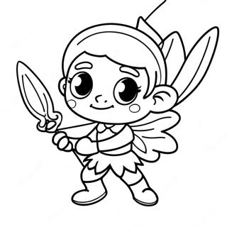 Brave Boy Fairy With Magic Wand Coloring Page 50924-40651