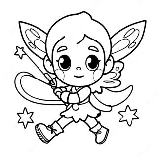 Brave Boy Fairy With Magic Wand Coloring Page 50924-40652