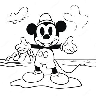 Mickey Mouse Beach Day Coloring Page 50934-40658