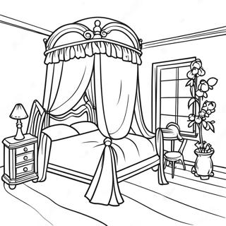 Magical Fairy Tale Bedroom Coloring Page 50944-40662