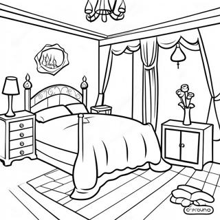 Magical Fairy Tale Bedroom Coloring Page 50944-40663