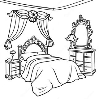 Magical Fairy Tale Bedroom Coloring Page 50944-40664