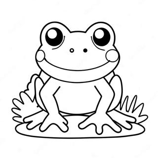 Kawaii Frog Coloring Pages