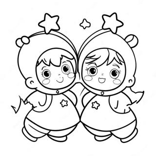 Little Twin Stars Coloring Page 5096-4185