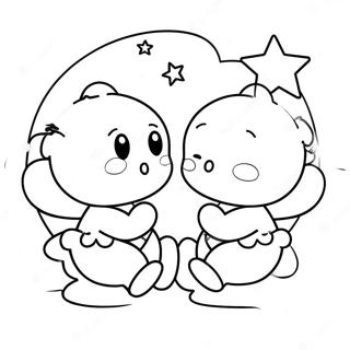 Little Twin Stars Coloring Page 5096-4186