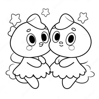 Little Twin Stars Coloring Page 5096-4188