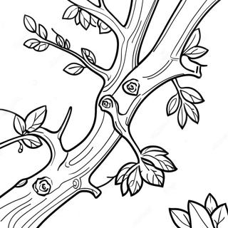 Tree Branch Coloring Pages