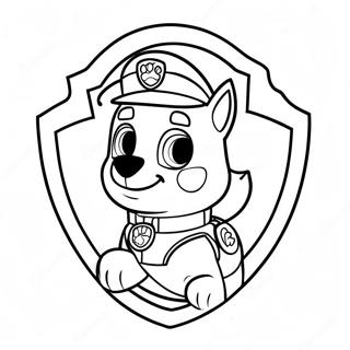 Colorful Paw Patrol Badge Coloring Page 50984-40697