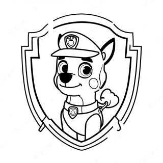 Colorful Paw Patrol Badge Coloring Page 50984-40698