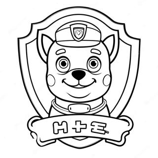 Colorful Paw Patrol Badge Coloring Page 50984-40699