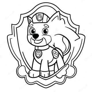 Colorful Paw Patrol Badge Coloring Page 50984-40700