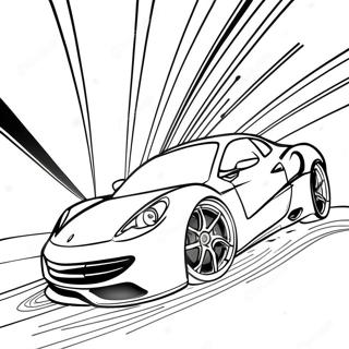 Sleek Sports Car In Motion Coloring Page 50994-40702