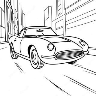 Sleek Sports Car In Motion Coloring Page 50994-40704