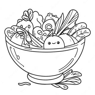 Fresh Salad Bowl Coloring Page 51003-40714