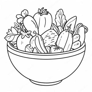 Fresh Salad Bowl Coloring Page 51003-40715