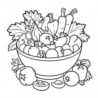 Colorful Vegetable Salad Coloring Page 51004-40710