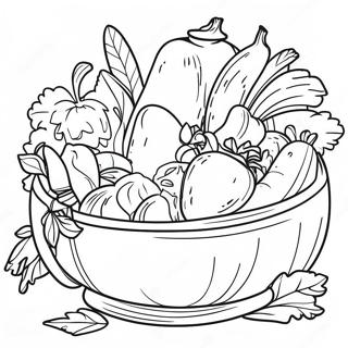 Colorful Vegetable Salad Coloring Page 51004-40712