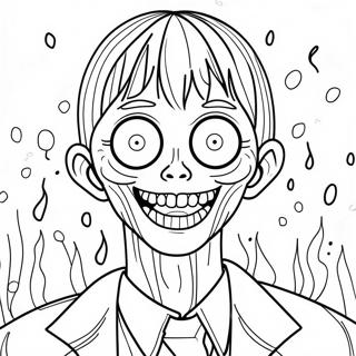 Junji Ito Horror Coloring Page 51013-40717