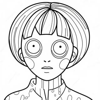 Junji Ito Creepy Characters Coloring Page 51014-40722