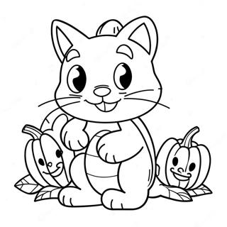 Garfield Halloween Coloring Pages