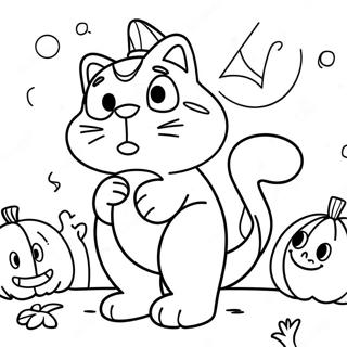 Garfield Halloween Coloring Page 51023-40735