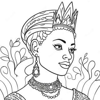 Black Queen Coloring Page 51033-40730