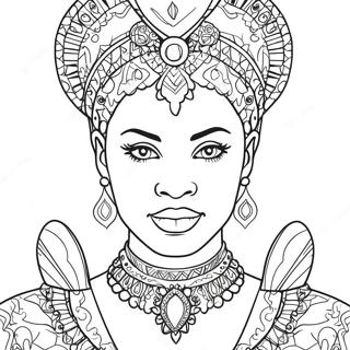 Black Queen Coloring Page 51033-40732